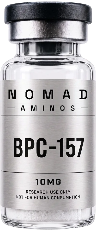 Nomad Aminos research vial — BPC-157 10 MG